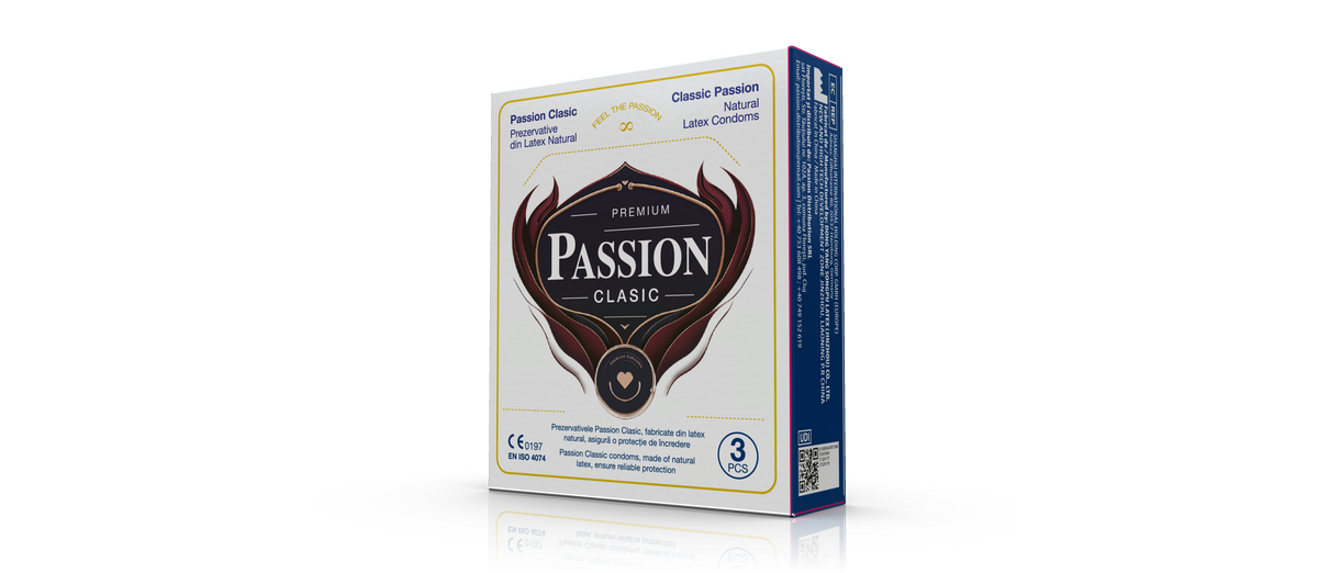 Prezervative PASSION Clasic 52 mm din latex natural