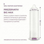PASSION Big Max – Prezervative Dimensiune Mare, laten natural, lubrifiate, 144 Bucăți Vrac