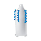 Prezervativ stimulator EGZO Tough Cat Blue - Medium, cu texturi proeminente, din latex, diametru 52 mm, 1 buc.