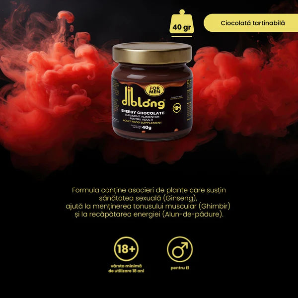 Diblong Energy Chocolate for Men, 40g - imaginea 2