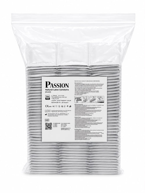Prezervative Passion, Sensation, textura punctata, latex natural, lubrifiate, set 144 bucati