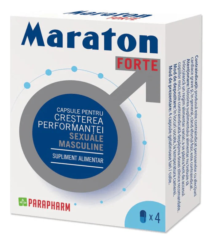 Capsule MARATON FORTE, cresterea performantei sexuale barbati, 4 capsule