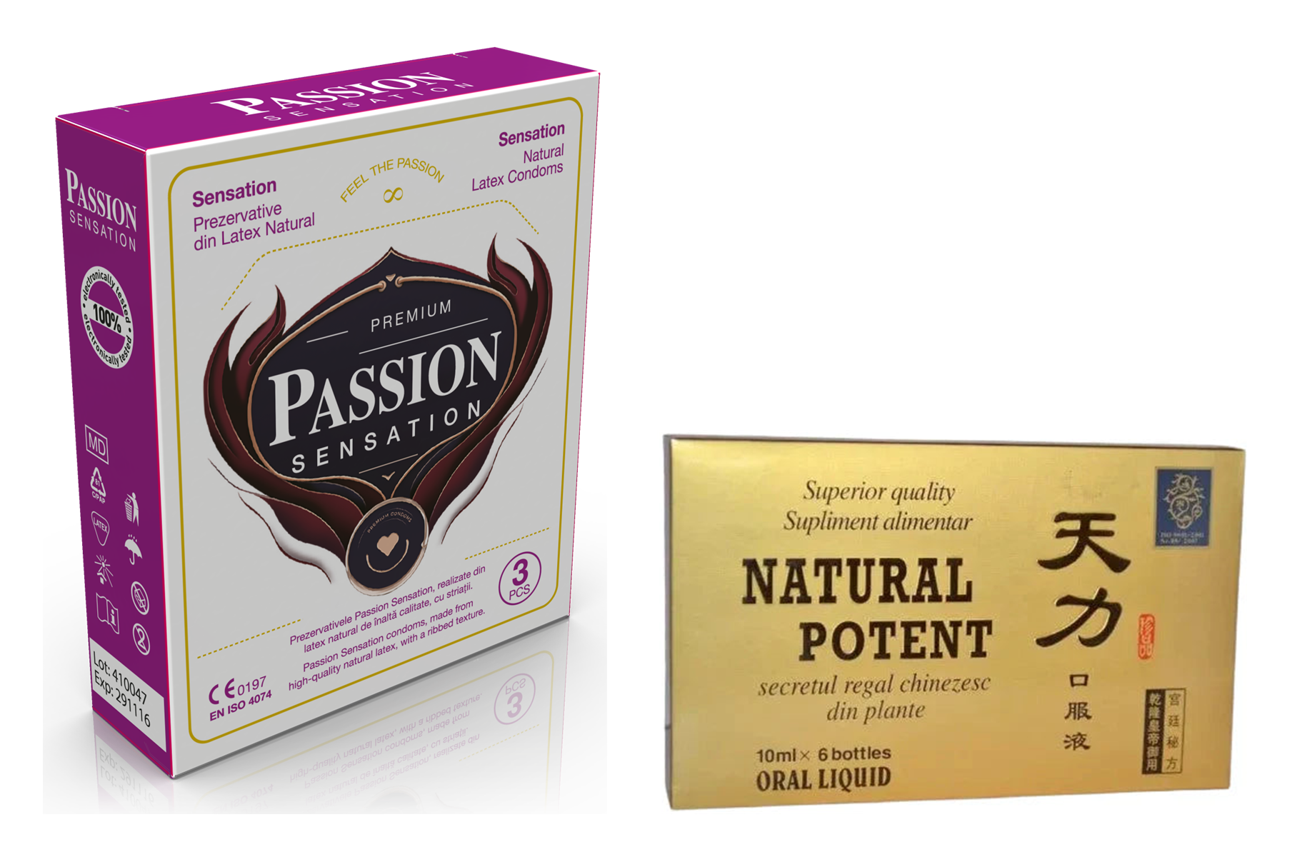 Pachet Concentrat — PASSION Sensation + Set fiole NATURAL POTENT