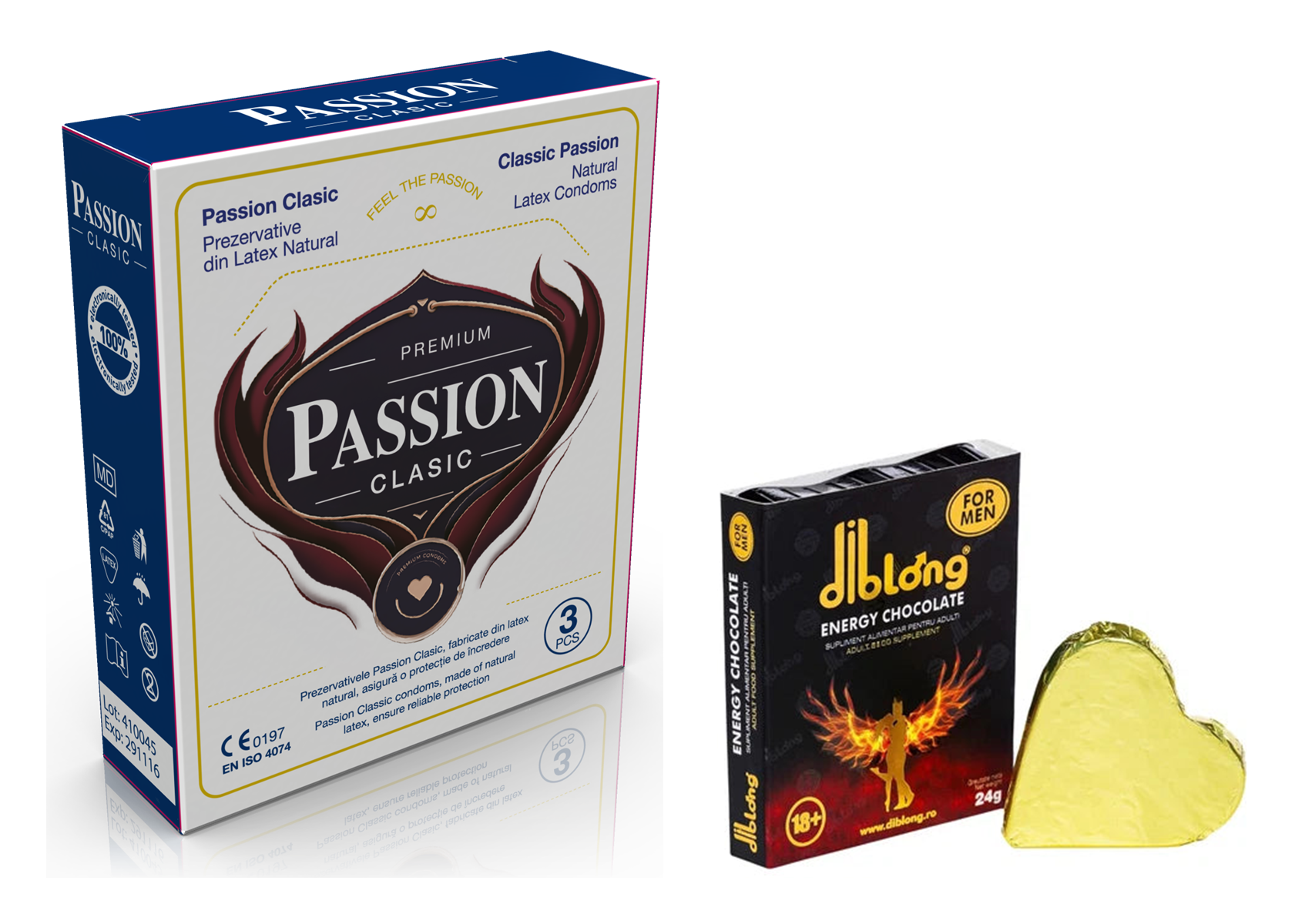 Pachet Dulce — PASSION Clasic + Diblong Energy Chocolate for Men