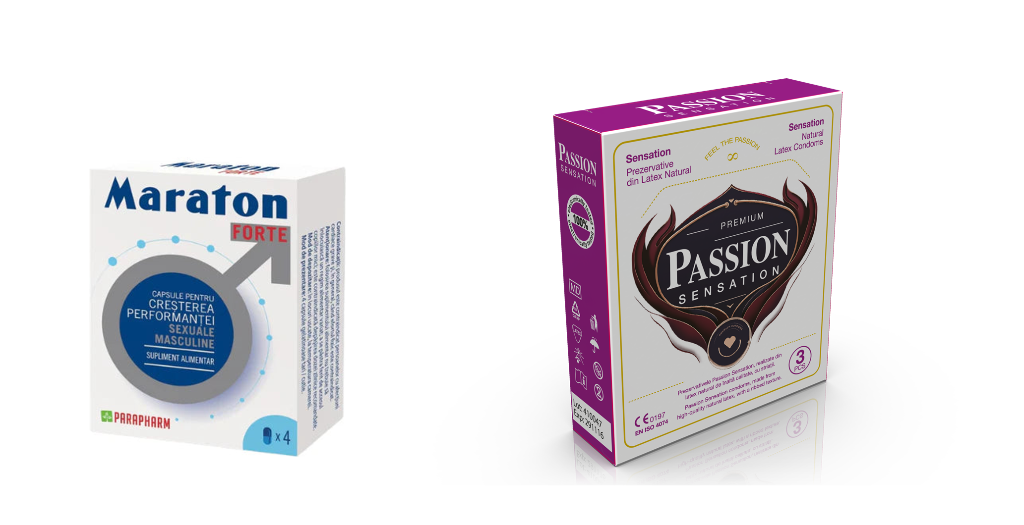 Pachet Anduranta - MARATON FORTE si Prezervative PASSION Sensation