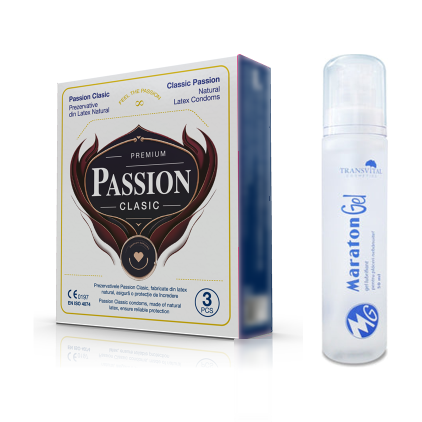 Pachet Prima dată — PASSION Clasic + Lubrifiant MARATON Gel