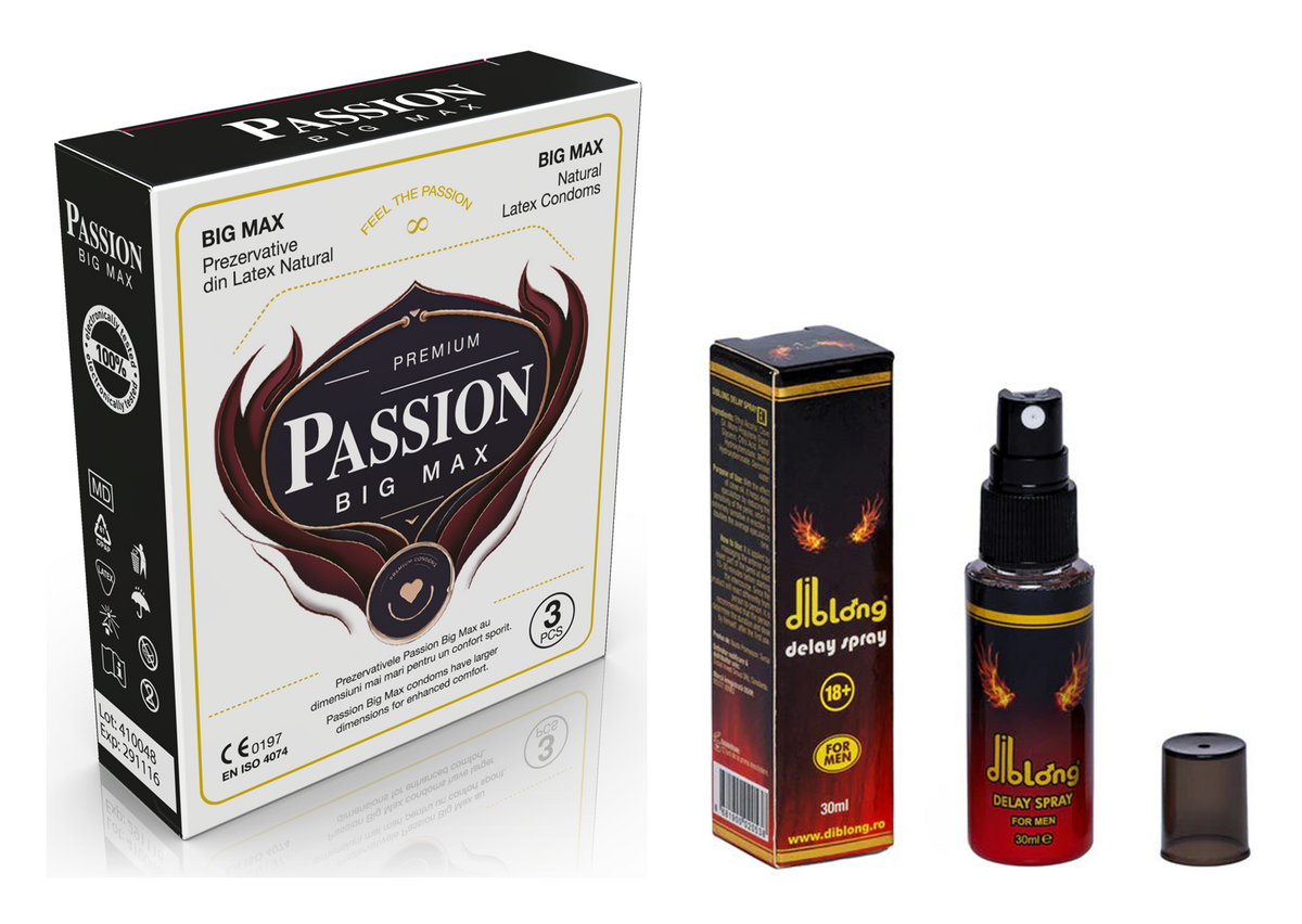 Pachet Rezistență — PASSION Big Max + Diblong Delay Spray
