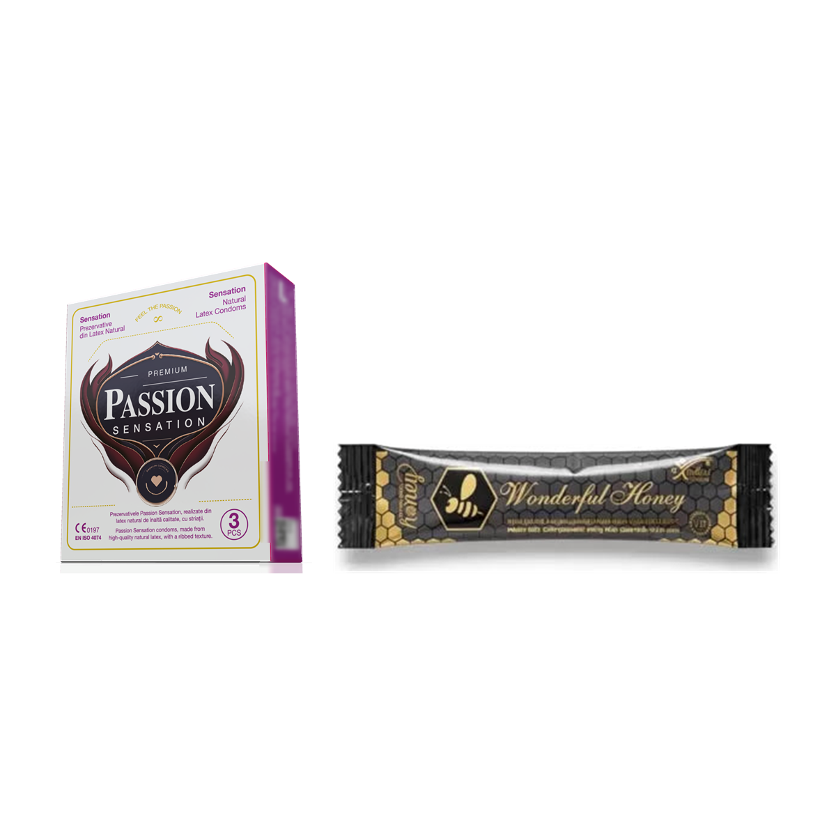 Pachet Stimulare — PASSION Sensation + Miere Wonderful Honey