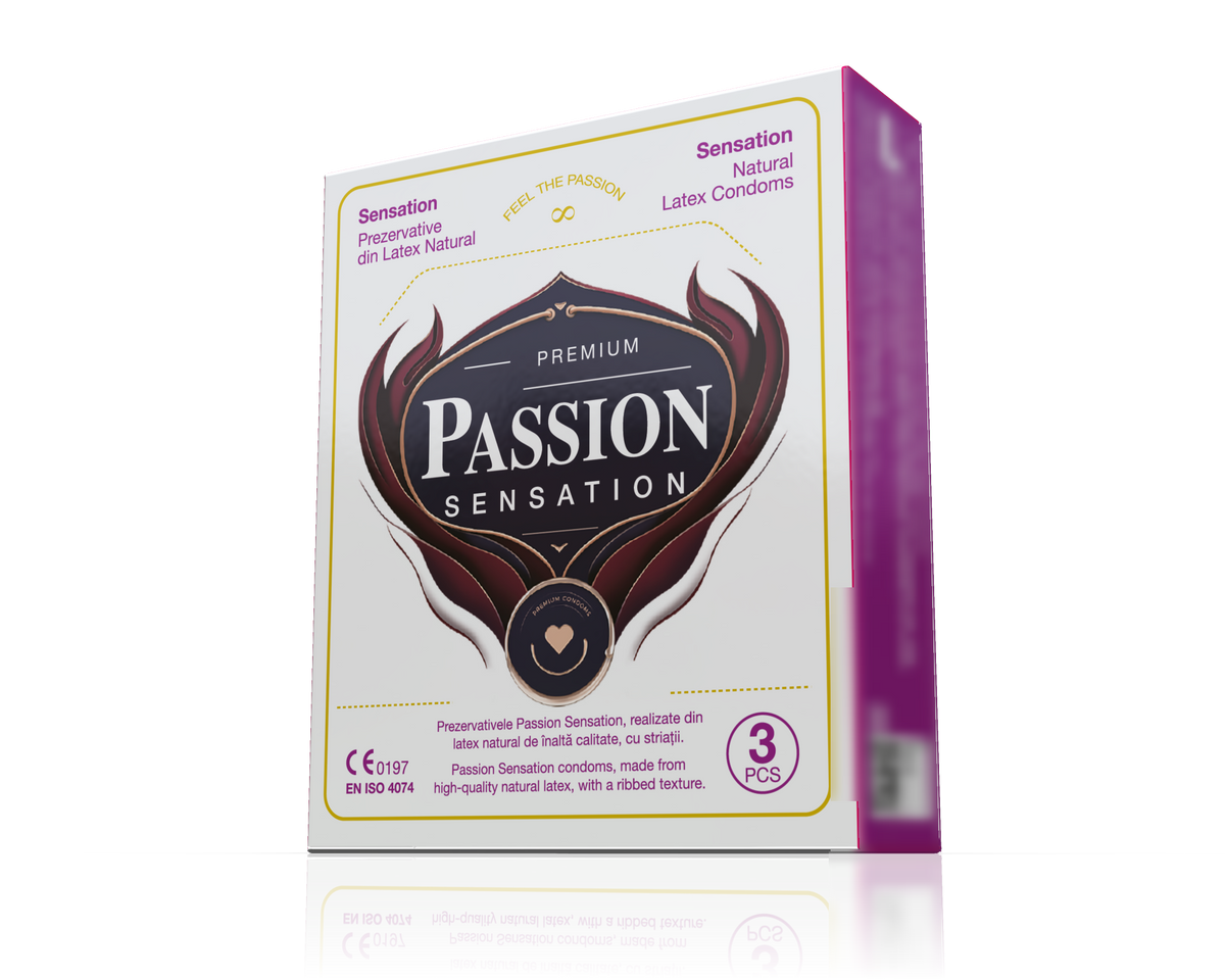Prezervative PASSION Sensation, din latex natural