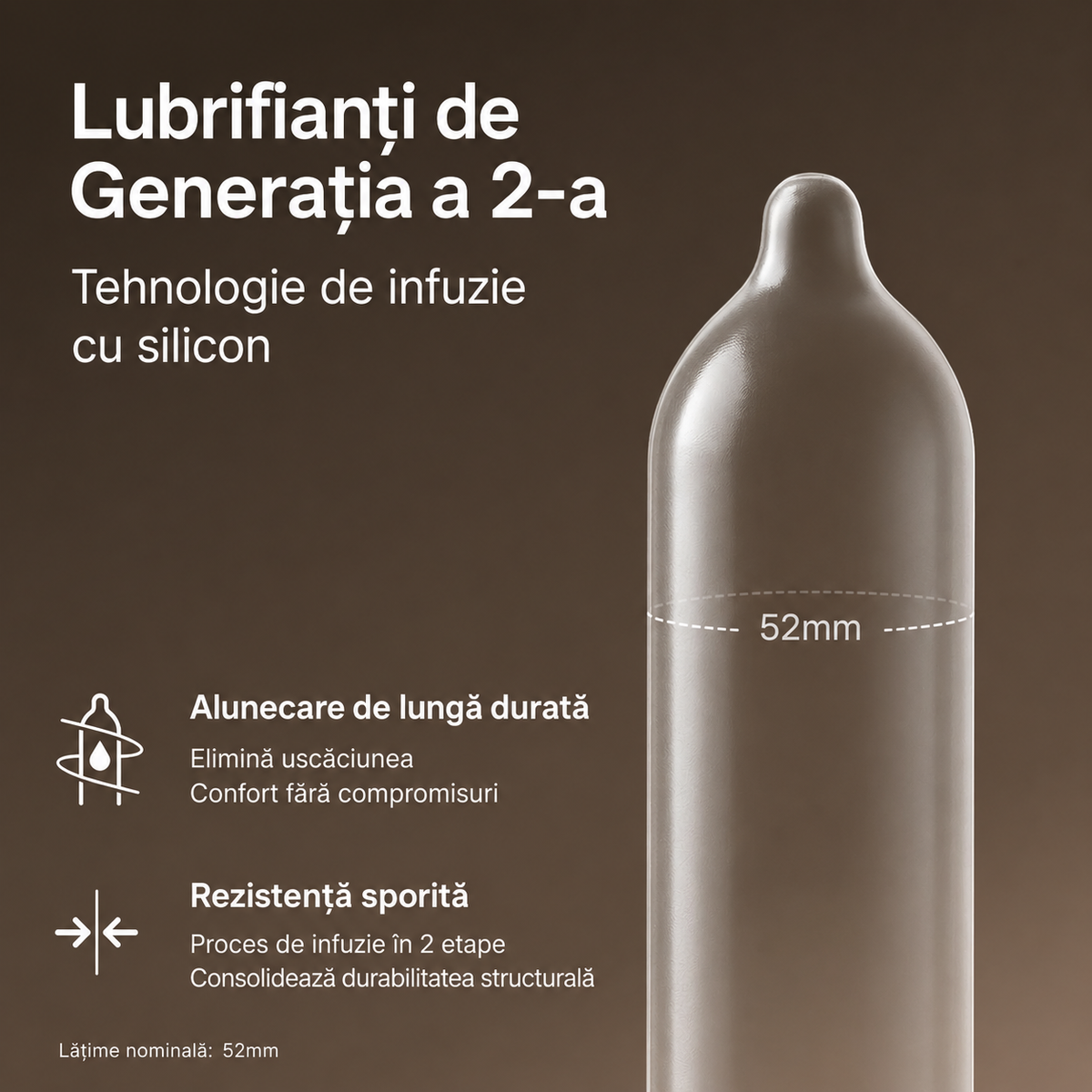 Prezervative PASSION Strawberry, din latex natural transparent, lubrifiate, aromă de căpșuni, diametru 52 mm
